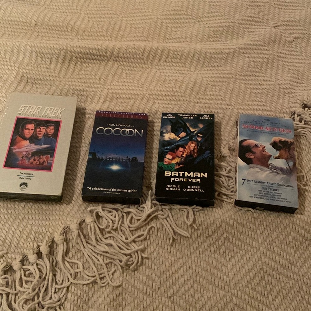 VHS Bundle of 4 - unopened Star Trek parts 1 and 2 of The Menagerie and  3 more